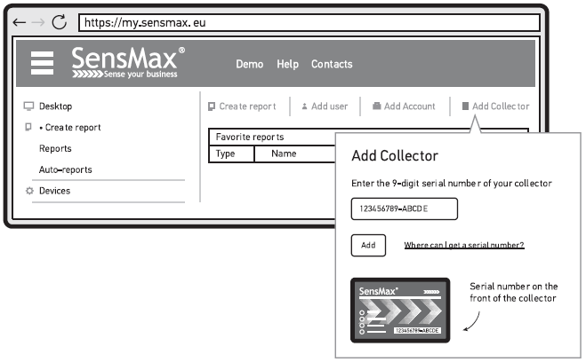 Processus d’activation du SensMax WebKit