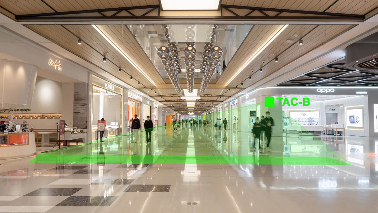 Radar intérieur Wi-Fi mmWave de comptage de personnes avec lignes et zones