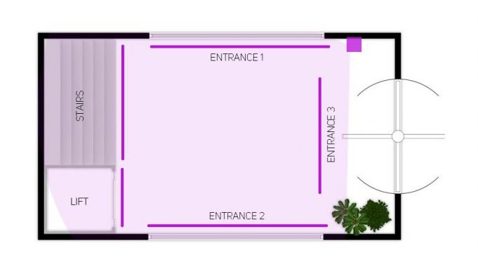 Installation d’un système radar de comptage de personnes pour les entrées de centre commercial